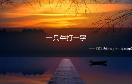 一只牛打一字