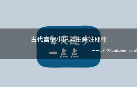 古代言情小说男主角姓耶律