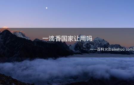 一滴香国家让用吗