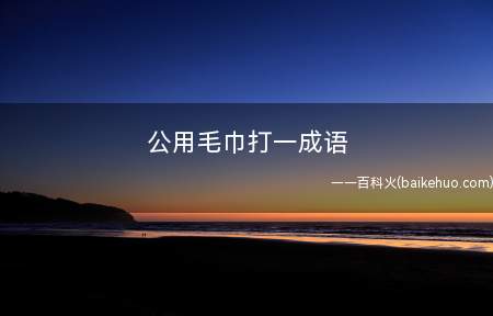 公用毛巾打一成语