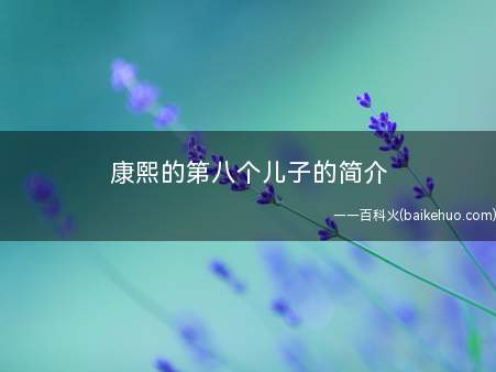 康熙的第八个儿子的简介