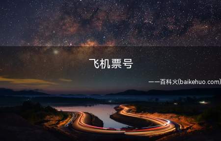 飞机票号是什么意思