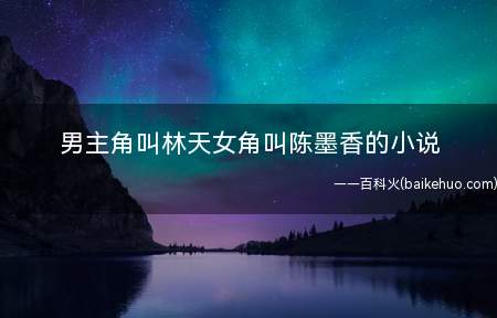 男主角叫林天女角叫陈墨香的小说
