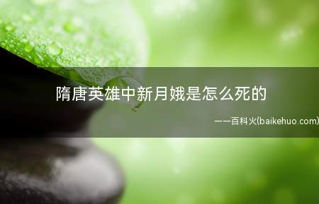隋唐英雄中新月娥是怎么死的
