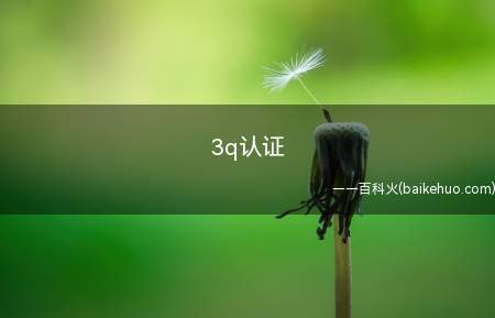 3q认证是什么意思