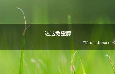 达达兔歪脖是什么意思