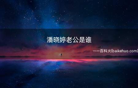 潘晓婷老公是谁