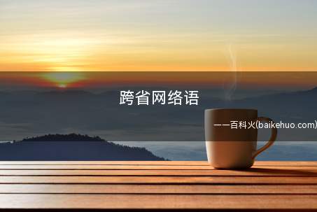 跨省网络语是什么意思