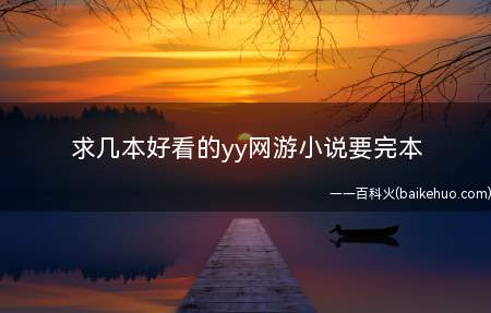 求几本好看的yy网游小说要完本