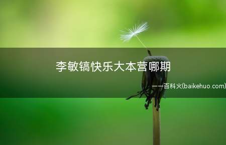 李敏镐快乐大本营哪期