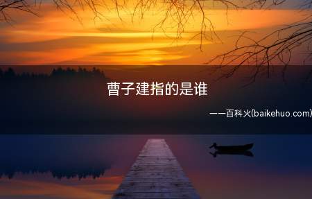 曹子建指的是谁