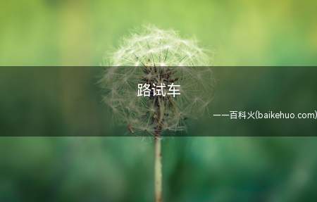 路试车是什么意思