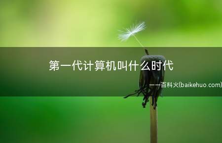 第一代计算机叫什么时代