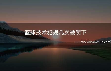 篮球技术犯规几次被罚下