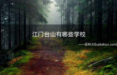 江门台山有哪些学校