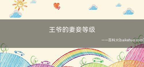 王爷的妻妾等级