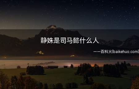 静姝是司马懿什么人