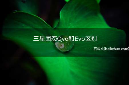 三星固态Qvo和Evo区别