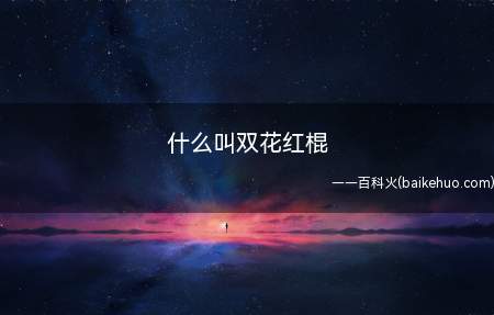 什么叫双花红棍(双花红棍:红棍意味着金牌打手)