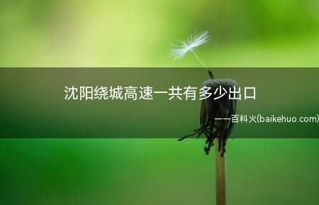 沈阳绕城高速一共有多少出口(沈阳绕城高速出口有哪些)