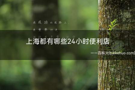 上海都有哪些24小时便利店(上海有24小时便利店,如全家、喜多士和罗森)