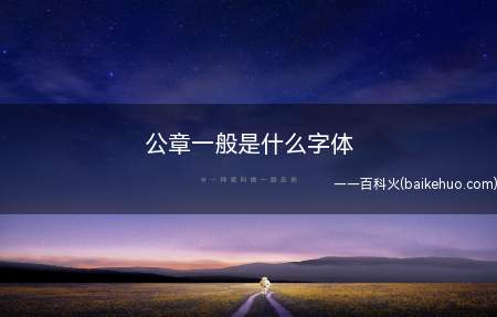 公章一般是什么字体(公司章上边一般是简化的宋体字)
