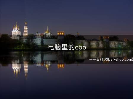 电脑里的cpo(cpo它是中央处理器,计算机中的所有数据都是简单的0和1)