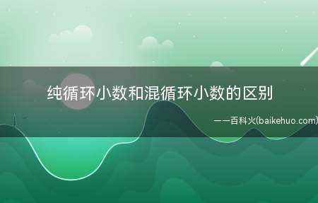 纯循环小数和混循环小数的区别（从小数部分第一位逐渐的循环小数）