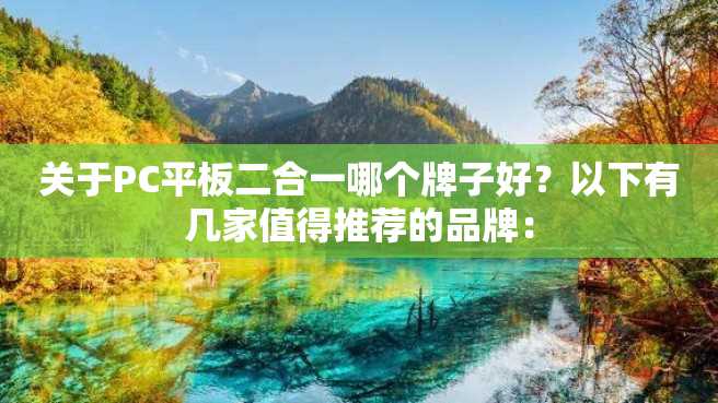 关于PC平板二合一哪个牌子好?以下有几家值得推荐的品牌: 关于PC平板二合一哪个牌子好?以下有几家值得推荐的品牌: