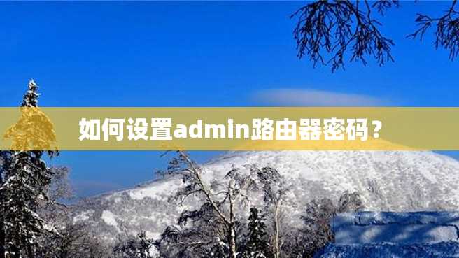 如何设置admin路由器密码? 如何设置admin路由器密码?