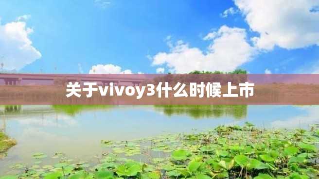 关于vivoy3什么时候上市 关于vivoy3什么时候上市