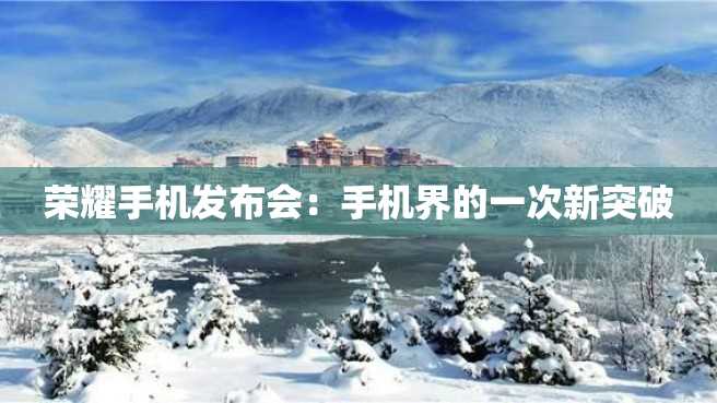 荣耀手机发布会：手机界的一次新突破