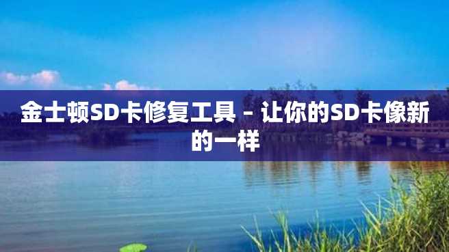 金士顿SD卡修复工具 – 让你的SD卡像新的一样 金士顿SD卡修复工具 – 让你的SD卡像新的一样