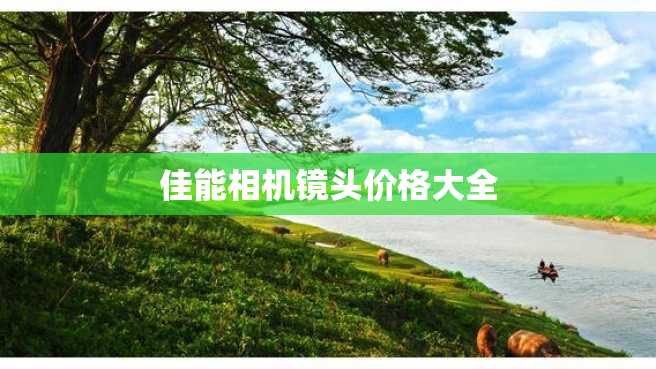 佳能相机镜头价格大全 佳能相机镜头价格大全
