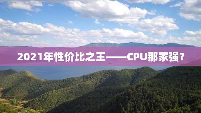 2021年性价比之王——CPU那家强? 2023年性价比之王——CPU那家强?