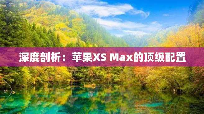 深度剖析:苹果XS Max的顶级配置 深度剖析:苹果XS Max的顶级配置