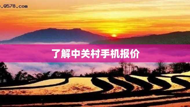 了解中关村手机报价 了解中关村手机报价