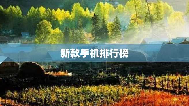 新款手机排行榜 新款手机排行榜