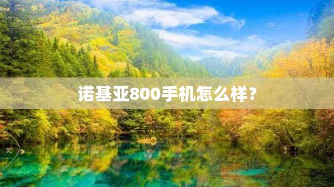 诺基亚800手机怎么样? 诺基亚800手机怎么样?