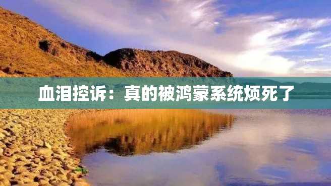 血泪控诉:真的被鸿蒙系统烦死了 血泪控诉:真的被鸿蒙系统烦死了