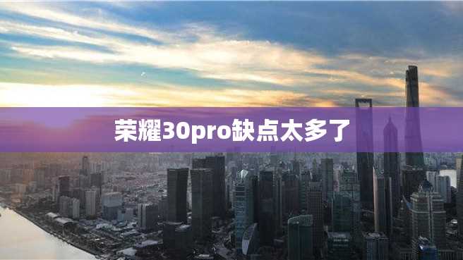 荣耀30pro缺点太多了