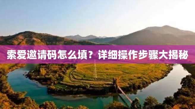 索爱邀请码怎么填?详细操作步骤大揭秘 索爱邀请码怎么填?详细操作步骤大揭秘