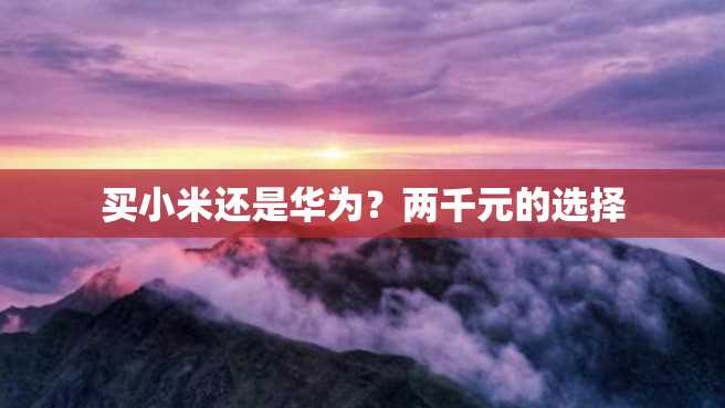 买小米还是华为?两千元的选择 买小米还是华为?两千元的选择