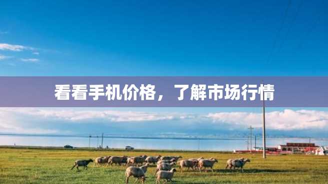 看看手机价格,了解市场行情 看看手机价格,了解市场行情