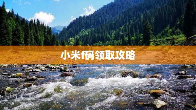 小米f码领取攻略 小米f码领取攻略