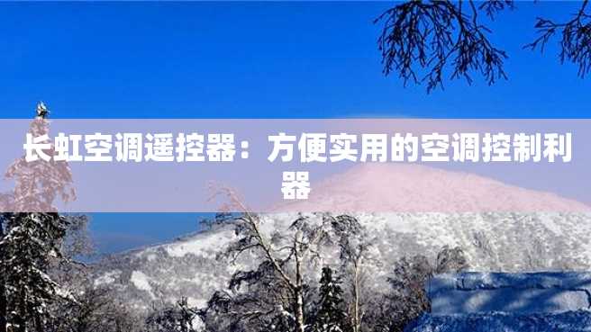 长虹空调遥控器:方便实用的空调控制利器 长虹空调遥控器:方便实用的空调控制利器