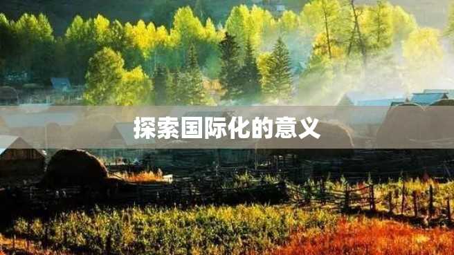 探索国际化的意义 探索国际化的意义