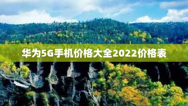 华为5G手机价格大全2022价格表 华为5G手机价格大全2022价格表