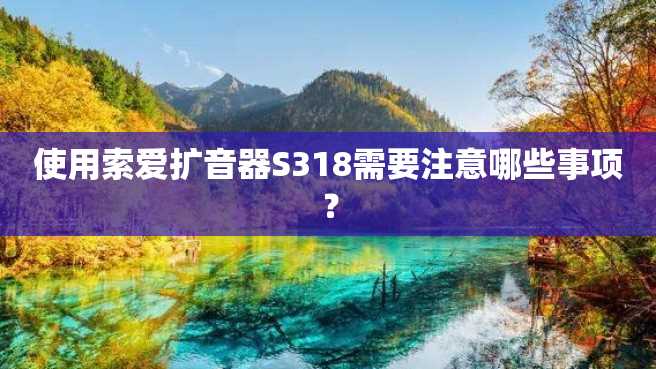 使用索爱扩音器S318需要注意哪些事项? 使用索爱扩音器S318需要注意哪些事项?