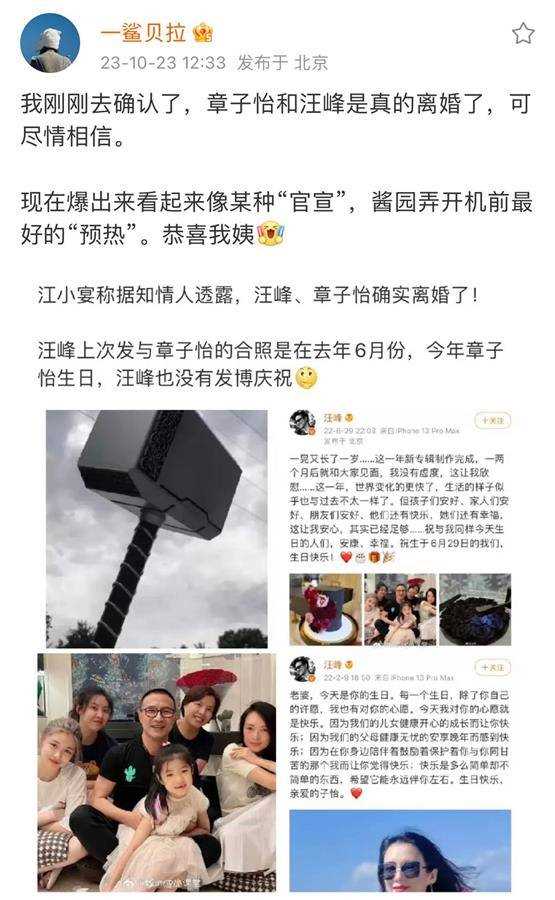 这次娱乐圈真的又地震了!知情人爆料:章子怡汪峰已离婚 孩子抚养权分配完毕